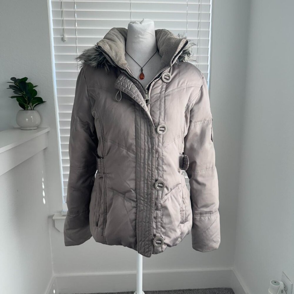 ZeroXposur Grey Faux Fur Hood Puffer Jacket ❄️ | Women’s Ski & Winter Streetwear